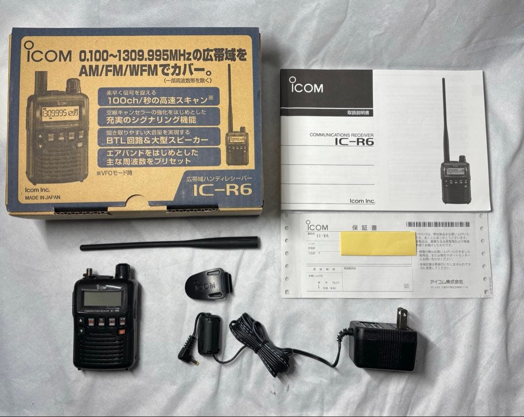 ICOM IC-R6 受信機（エアバンド仕様）