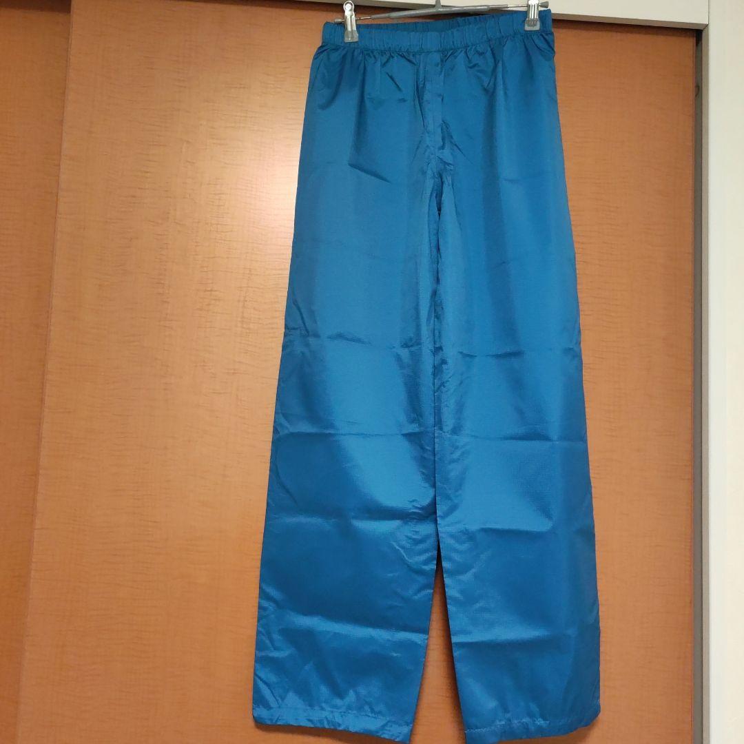 【美品】mont-bell モンベル レインウェア 160 ブルー 上下セット