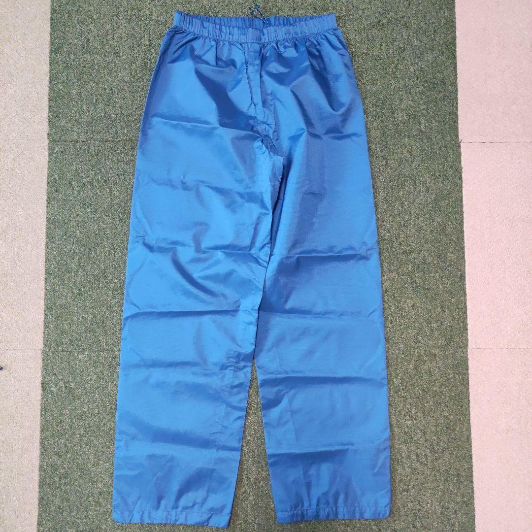 【美品】mont-bell モンベル レインウェア 160 ブルー 上下セット