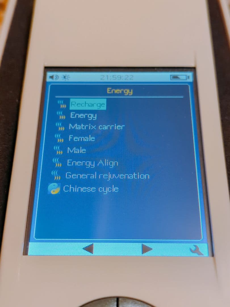 【中古美品】NESマイヘルス　波動ヒーリング　情報療法デバイス　詳細チャート付き