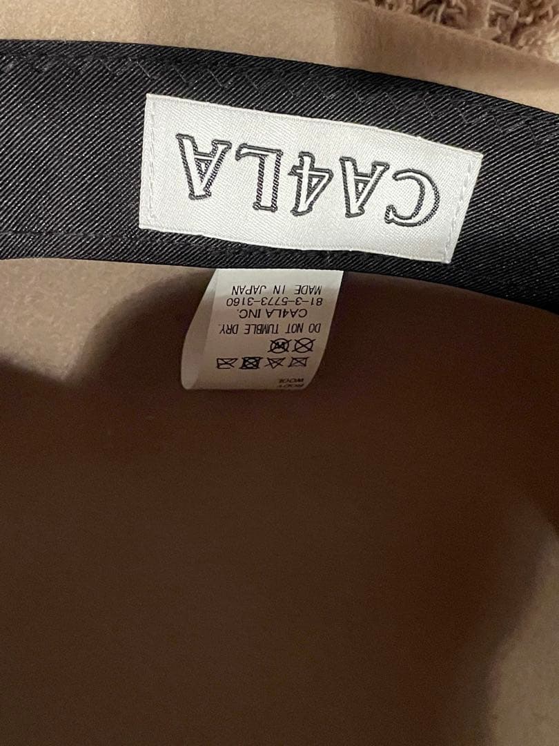 新品未使用CA4LA ベージュ ウール キャスケット