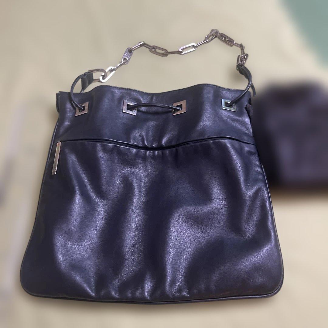 GUCCI ブラックレザー ハンドバッグ001-4046-2705SN