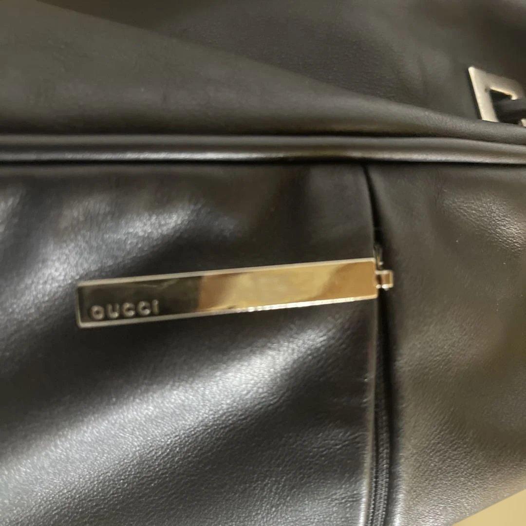 GUCCI ブラックレザー ハンドバッグ001-4046-2705SN