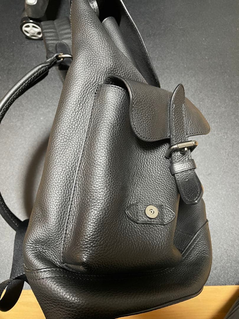 COACH ブラック レザーバックパック