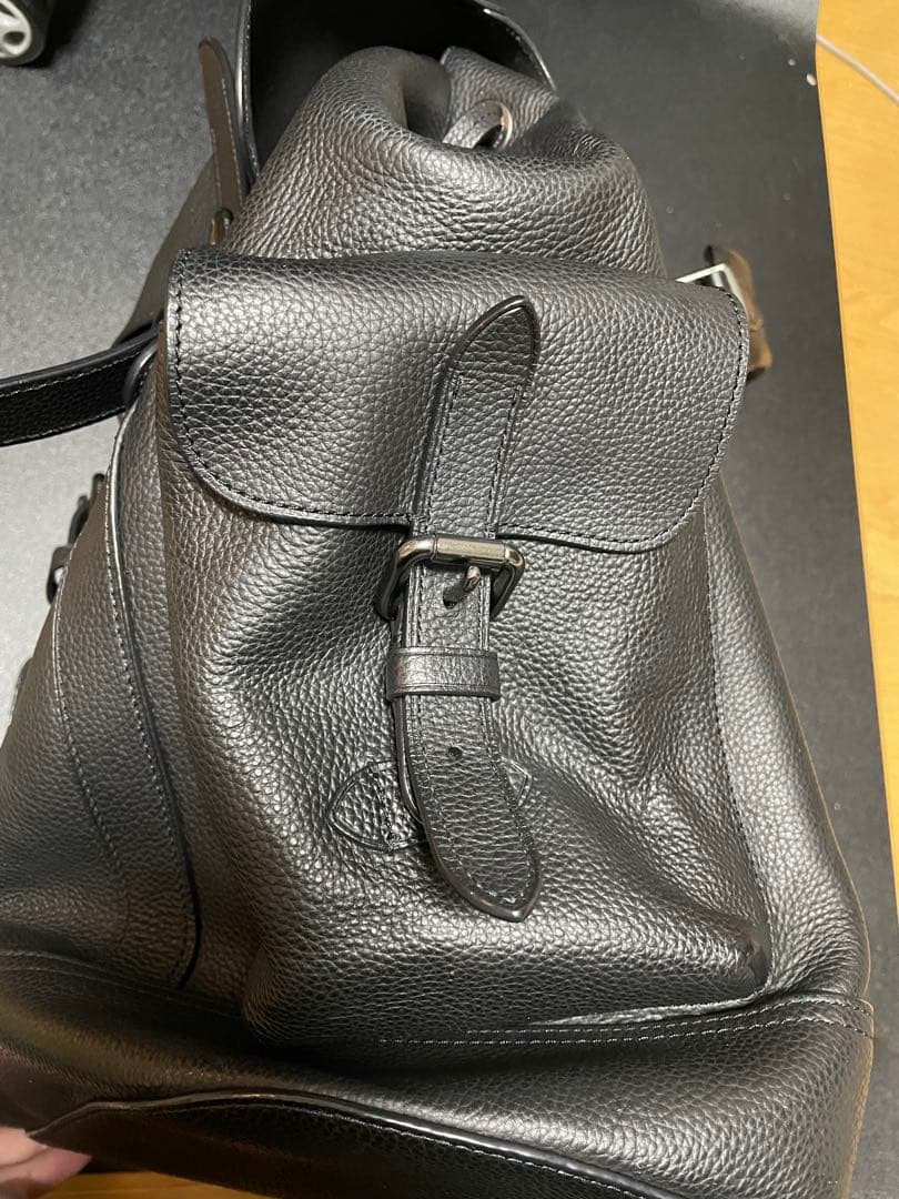 COACH ブラック レザーバックパック