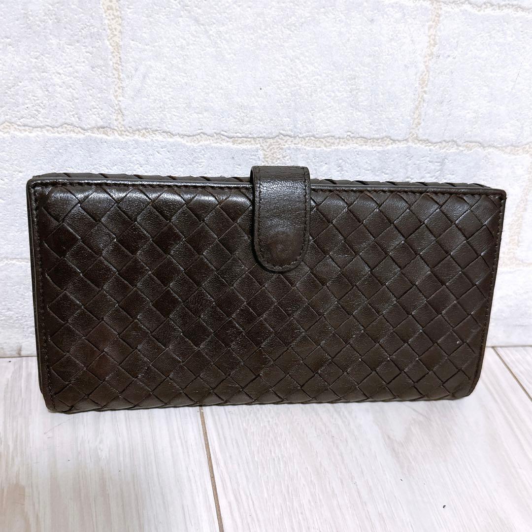 《美品》BOTTEGA BENETA(ボッテガ)長財布　イントレチャート