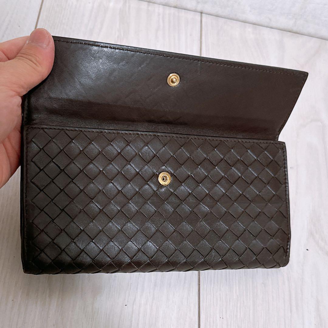 《美品》BOTTEGA BENETA(ボッテガ)長財布　イントレチャート