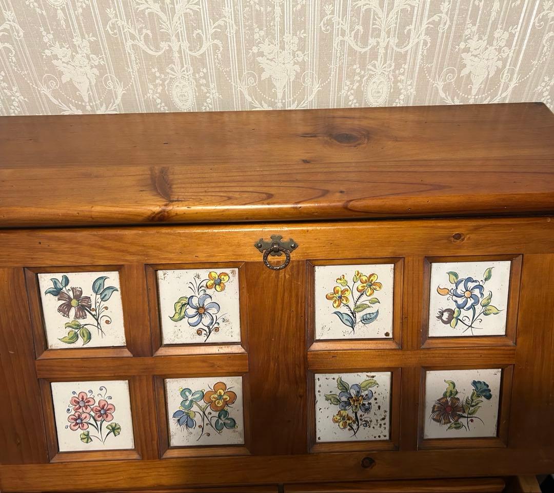 希少廃盤品　スペインタイル　ライティングビューロ　カントリー　バレンシアパイン