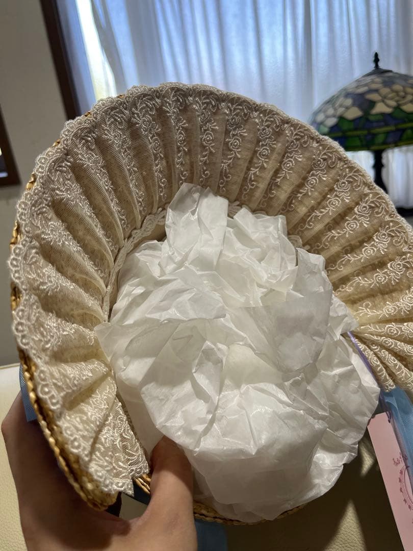 シュエット リュバン　ジョルゼットのボンネット(シエルブルー）