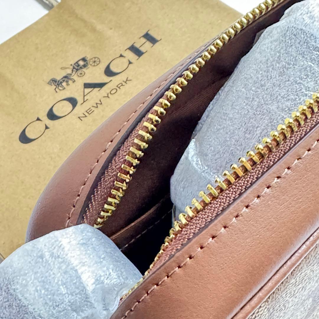 新品 COACH コーチ ベージュ ショルダーバッグ