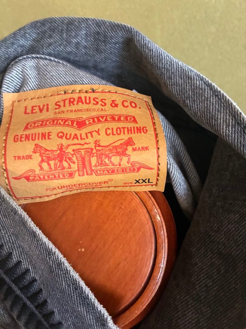 アンダーカバー　リーバイス　グレー デニムジャケット XXL