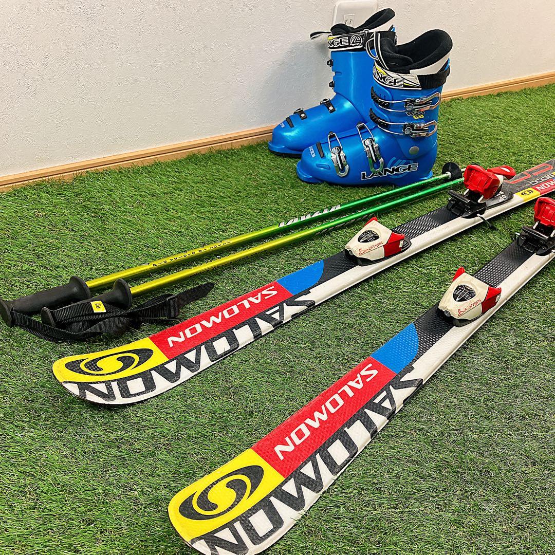 即乗り　セット　120cm 靴24cm SALOMON 子供用スキーセット