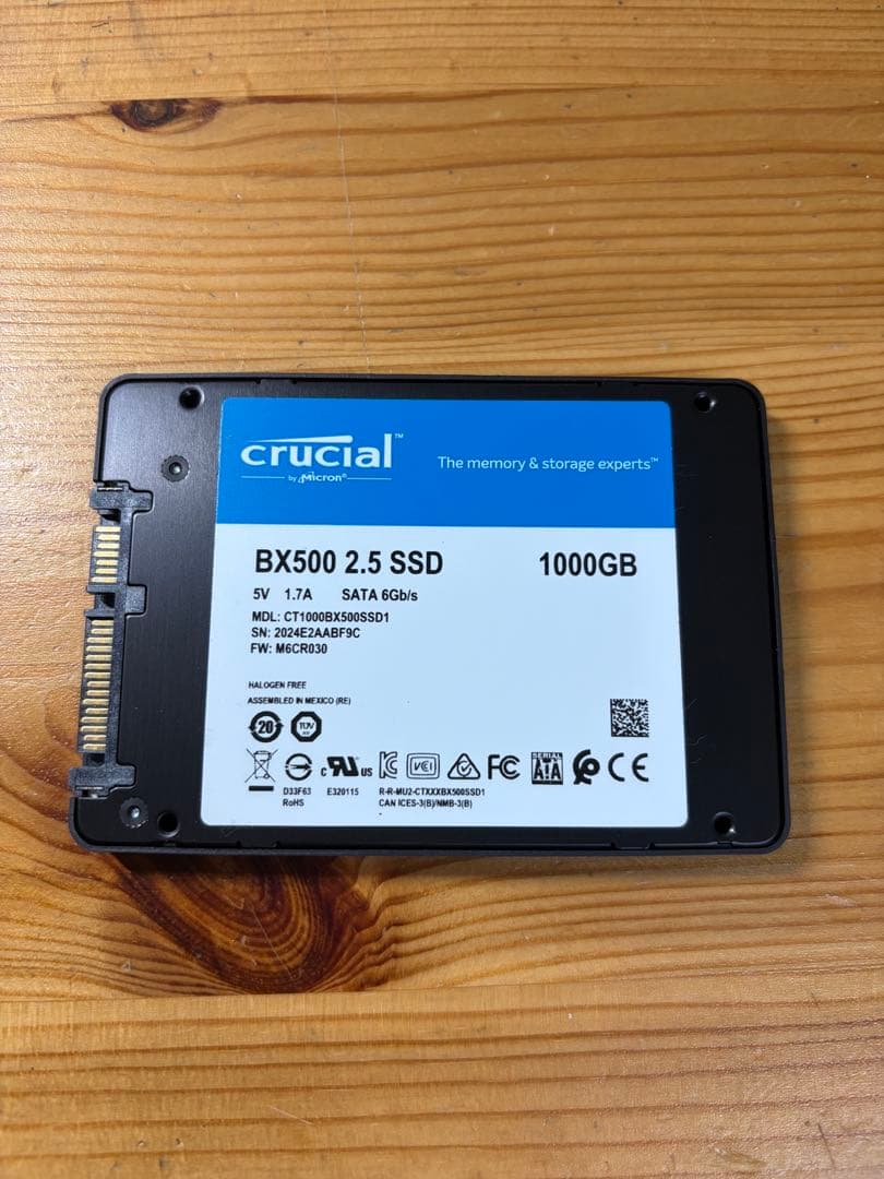 内蔵型SSD Crucial 1TB SSD