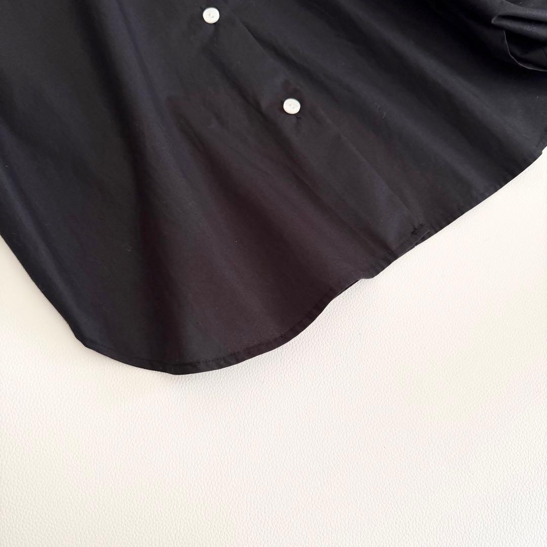 リムアーク　ブラック長袖シャツ ギャザー入り