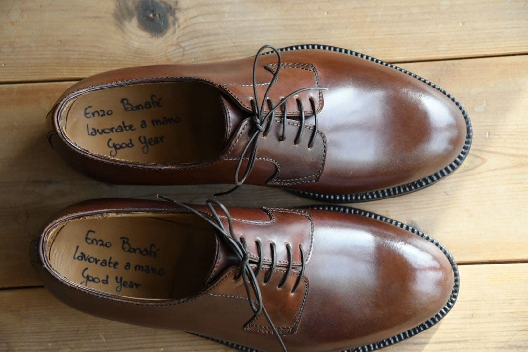 Enzo Bonafe エンツォボナフェ コードバン No.4 プレーントゥ