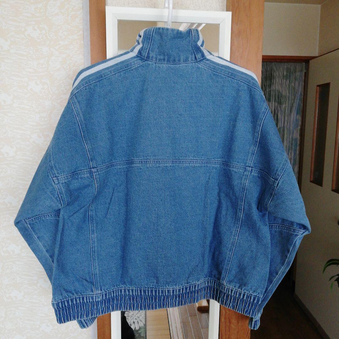 adidas デニムハーフジップ