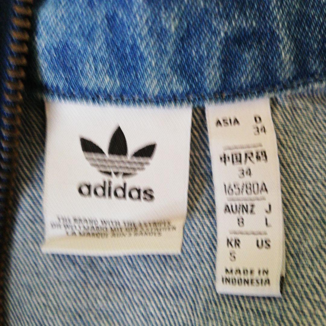 adidas デニムハーフジップ