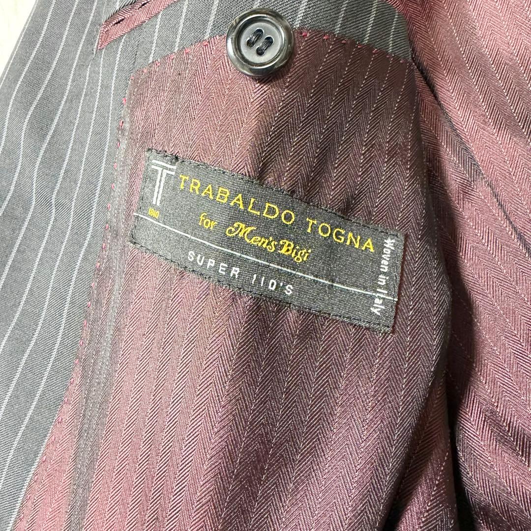 【高級/伊製生地】メンズビギ セットアップ スーツ SUPER 110'S 紺