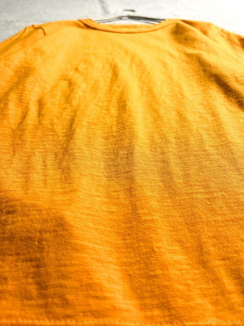 【45R】45rpm 綿100% 天竺の四角Tシャツ クルーネック オレンジ 2
