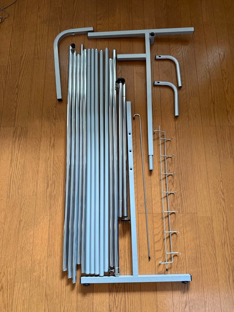 ツッパリクローゼットハンガーラック　フロントハンガー付（オールカーテン）