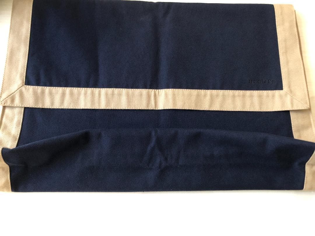 お値下げ！エルメス☆　タピドセル　ラージ☆　ネイビーベージュ　美品♪