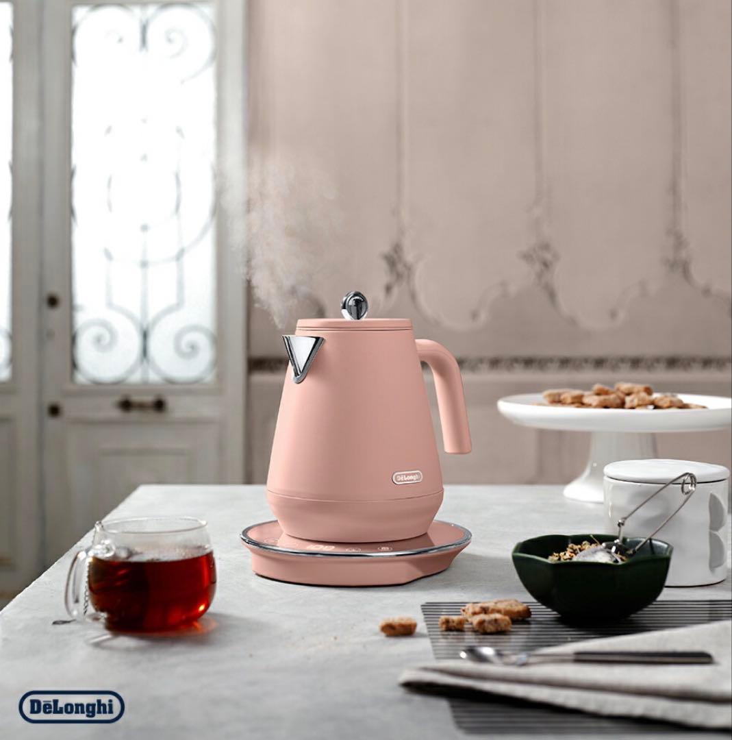 【新品未使用】デロンギ 電気ケトルエクレティカ 0.8L温度調節 保温 ピンク