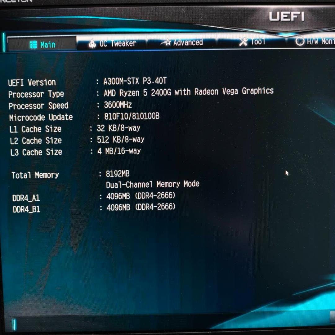 ミニPC/A300/Ryzen5/起動確認済み/ASrock/ベアボーン