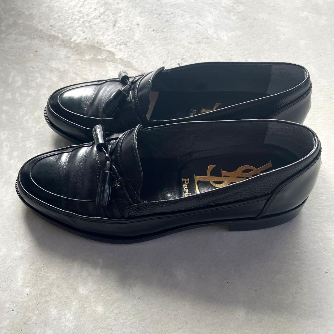 【美品】YSL イヴ・サンローラン タッセル ローファー 黒 革靴