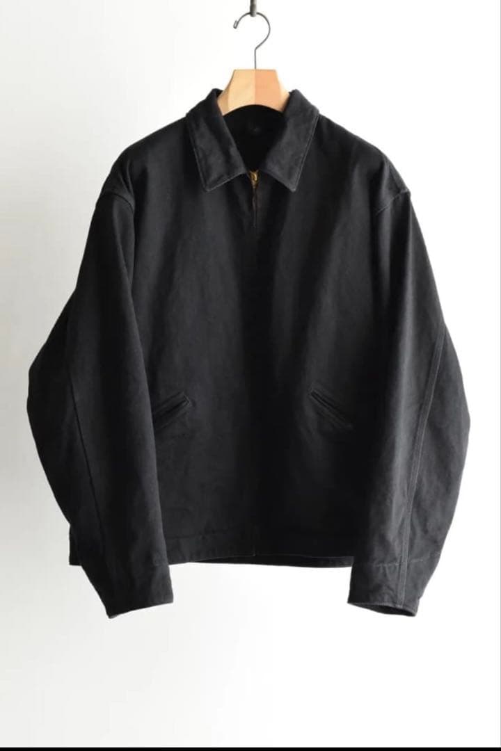 COMOLI 26ss ブラックデニムジップショートジャケット