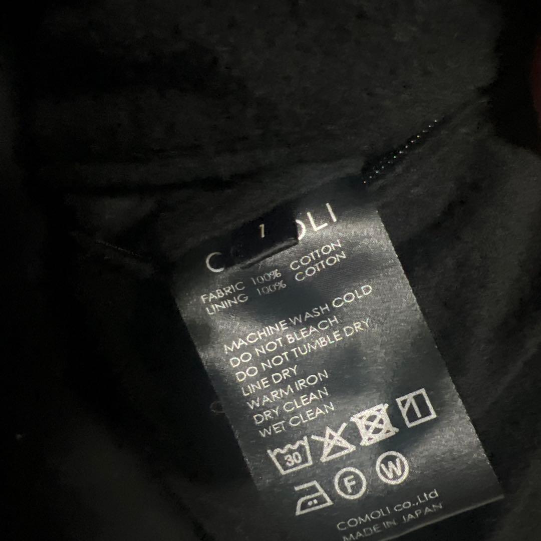 COMOLI 26ss ブラックデニムジップショートジャケット