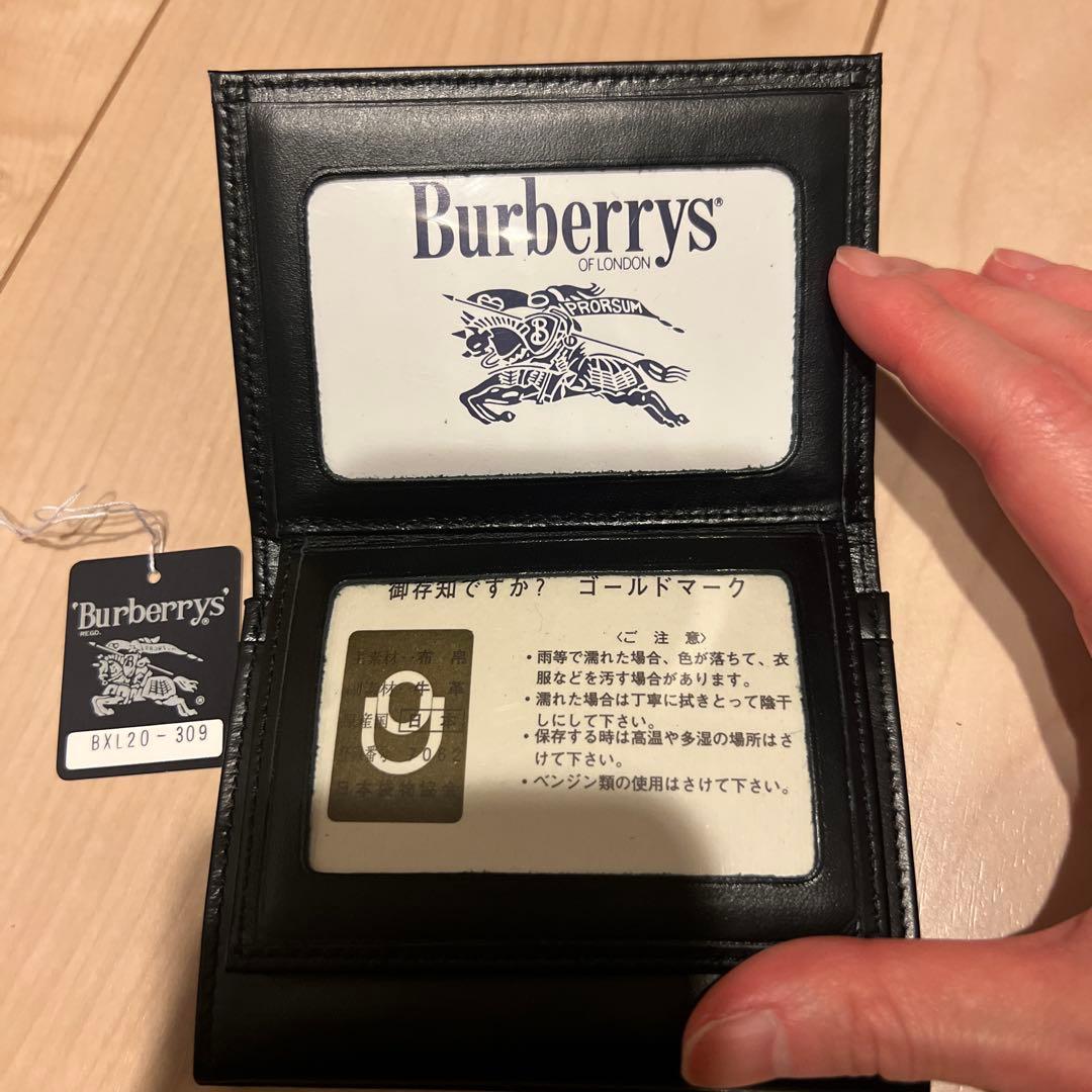 Burberry's チェック柄 レザー名刺入れ