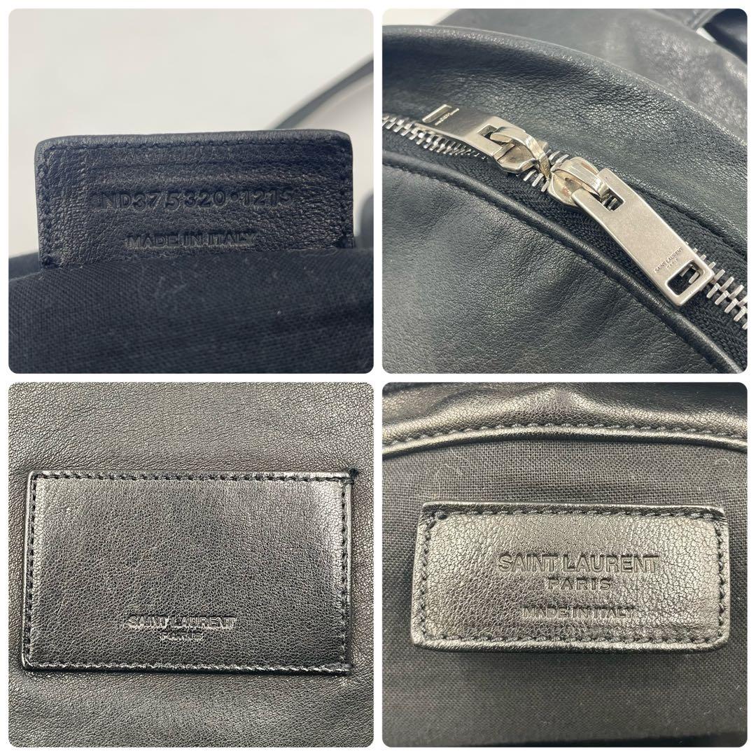 【極上・美品】サンローラン バッグパック ブラック 本革375320 メンズ