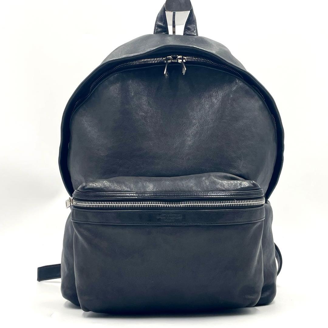 【極上・美品】サンローラン バッグパック ブラック 本革375320 メンズ
