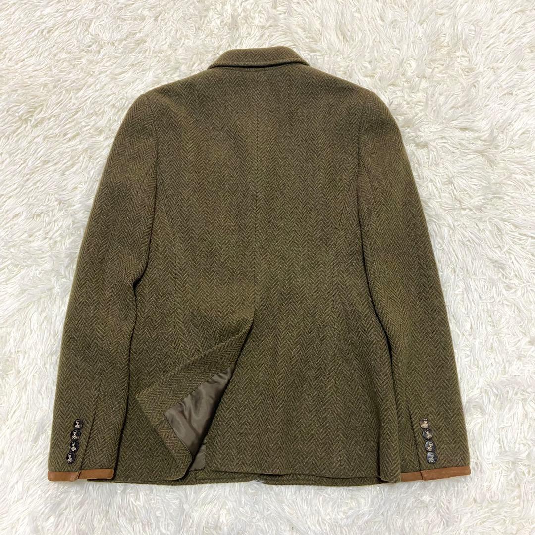 美品　RALPH LAUREN ラルフローレン　ヘンリーボーンジャケットツィード