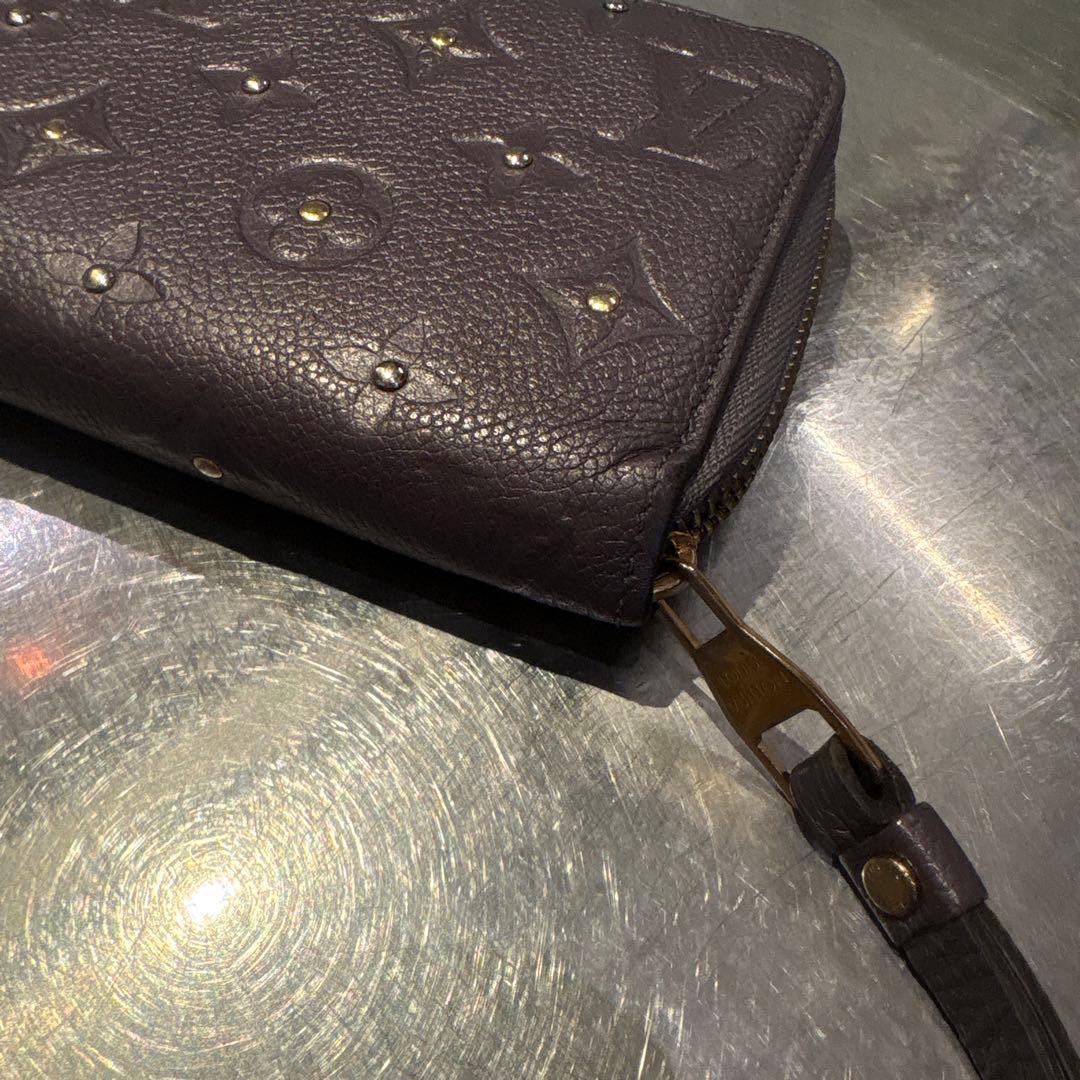 Louis Vuitton グレーレザー長財布