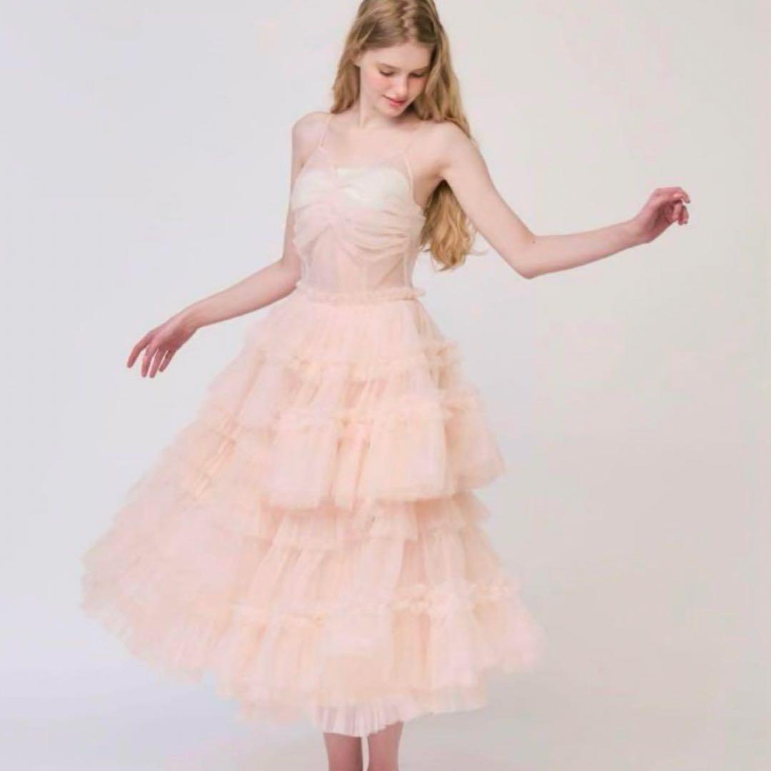 Treaturself チュール ワンピース ピンク