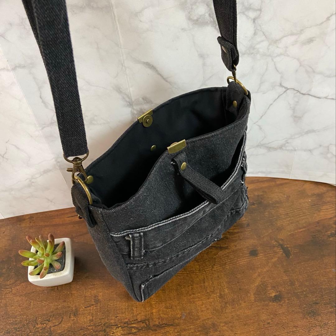 専用※NO.32 デニムリメイク【ショルダーバッグ】ハンドメイド