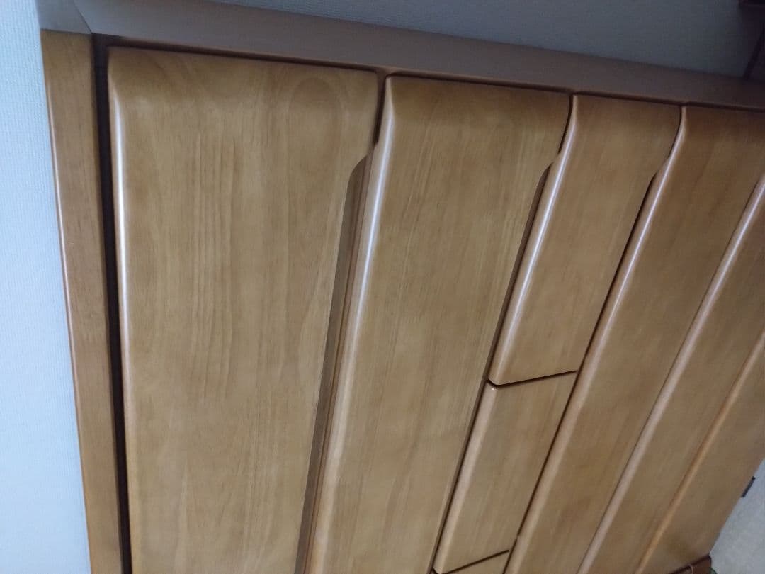 ナチュラルウッド 引き出し式チェスト 6段