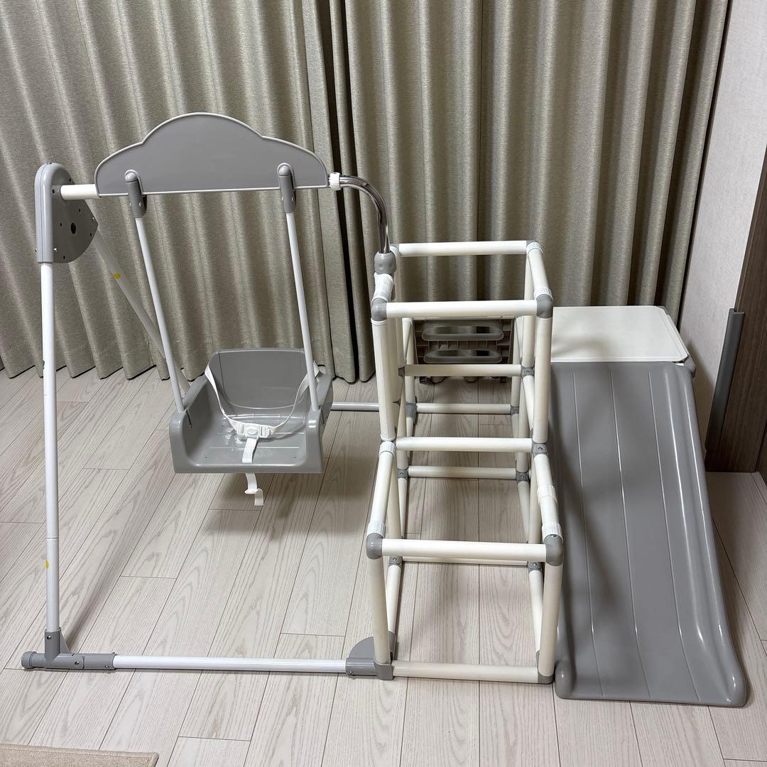 【j品】野中製作所　おりたたみわんぱくスライダージム滑り台鉄棒ブランコDX