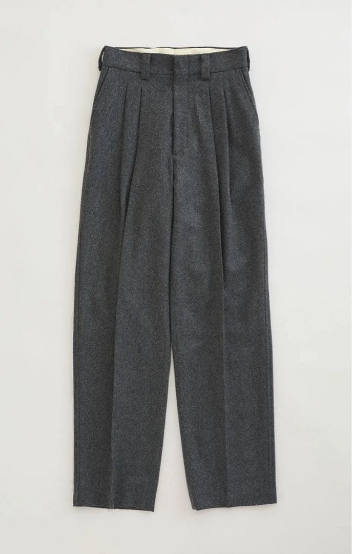 出品2/14まで　最終セール　WOOL FLANNEL TOMBOY PANTS