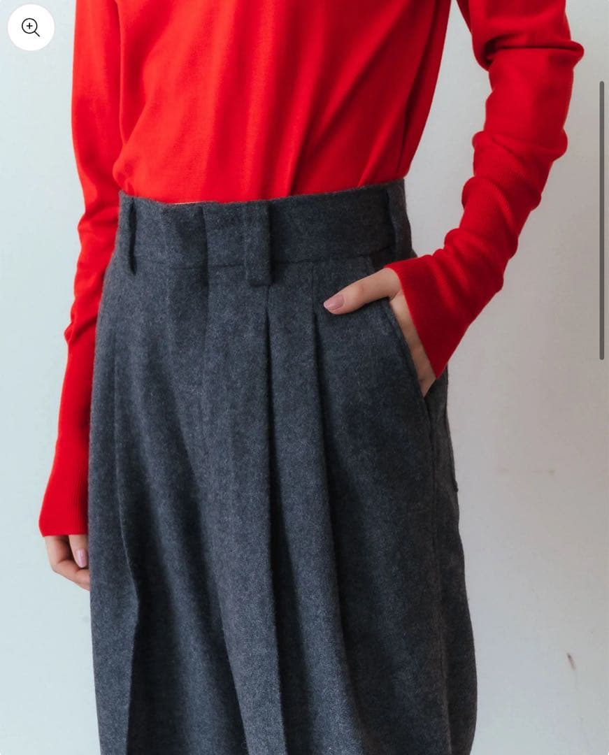 出品2/14まで　最終セール　WOOL FLANNEL TOMBOY PANTS