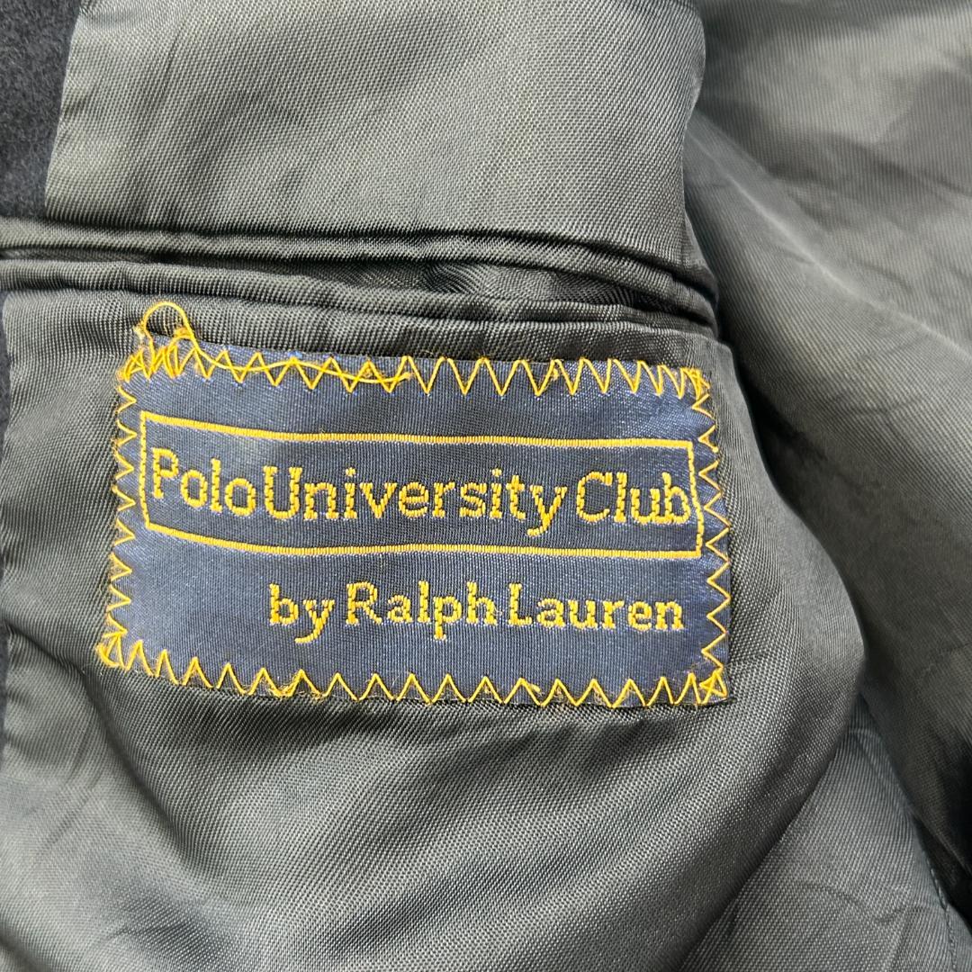 お*ら様 USA製　ポロユニバーシティクラブ　長袖　ウールブレザー　古着　ネイビ