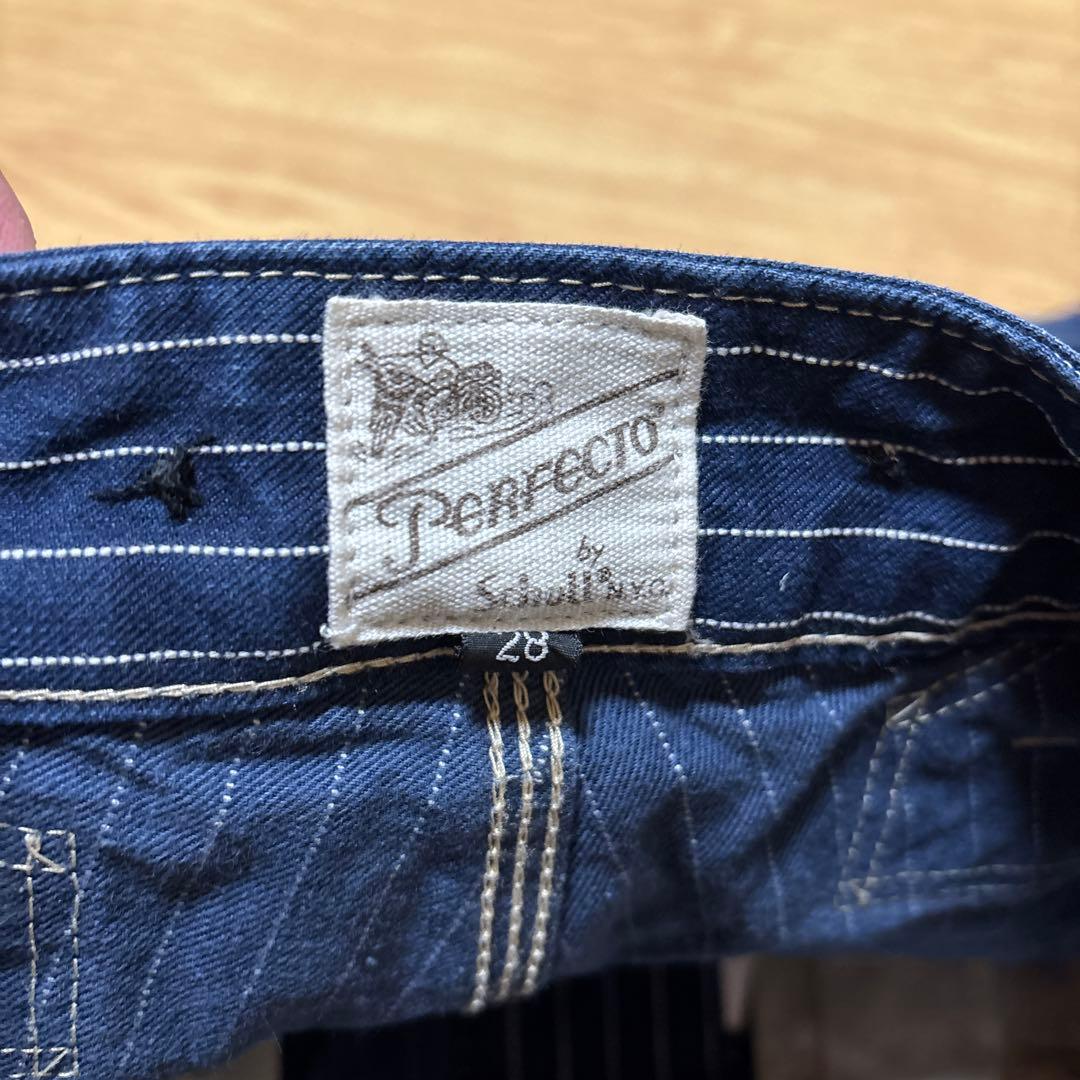 値下げ！Schottヒッコリーデニム　サイズ28ストライプ ワークパンツ