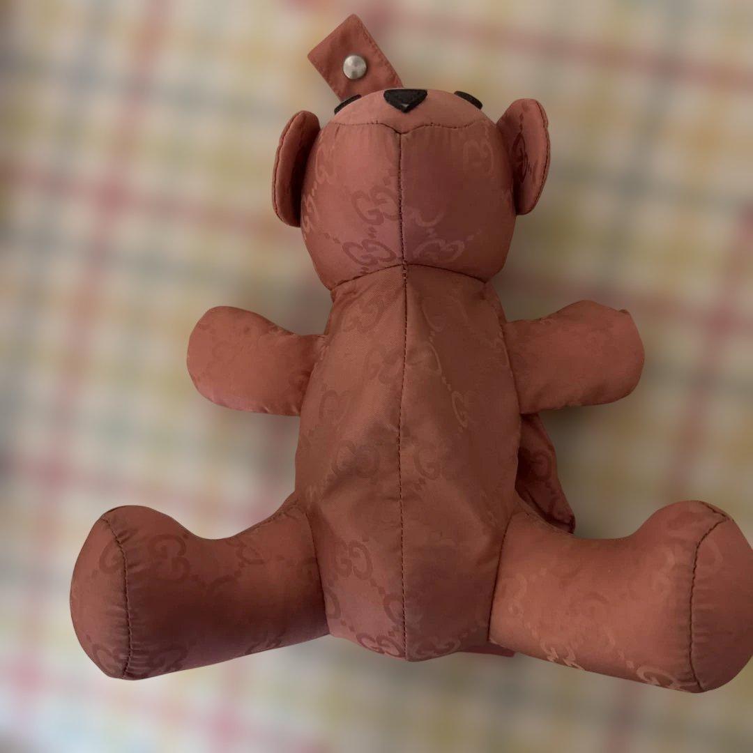 GUCCI エコバッグ 犬型ポーチ付きクマ　ピンク