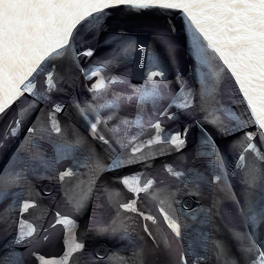 Yohji Yamamoto Ground Y 2024SS 総柄 モッズコート