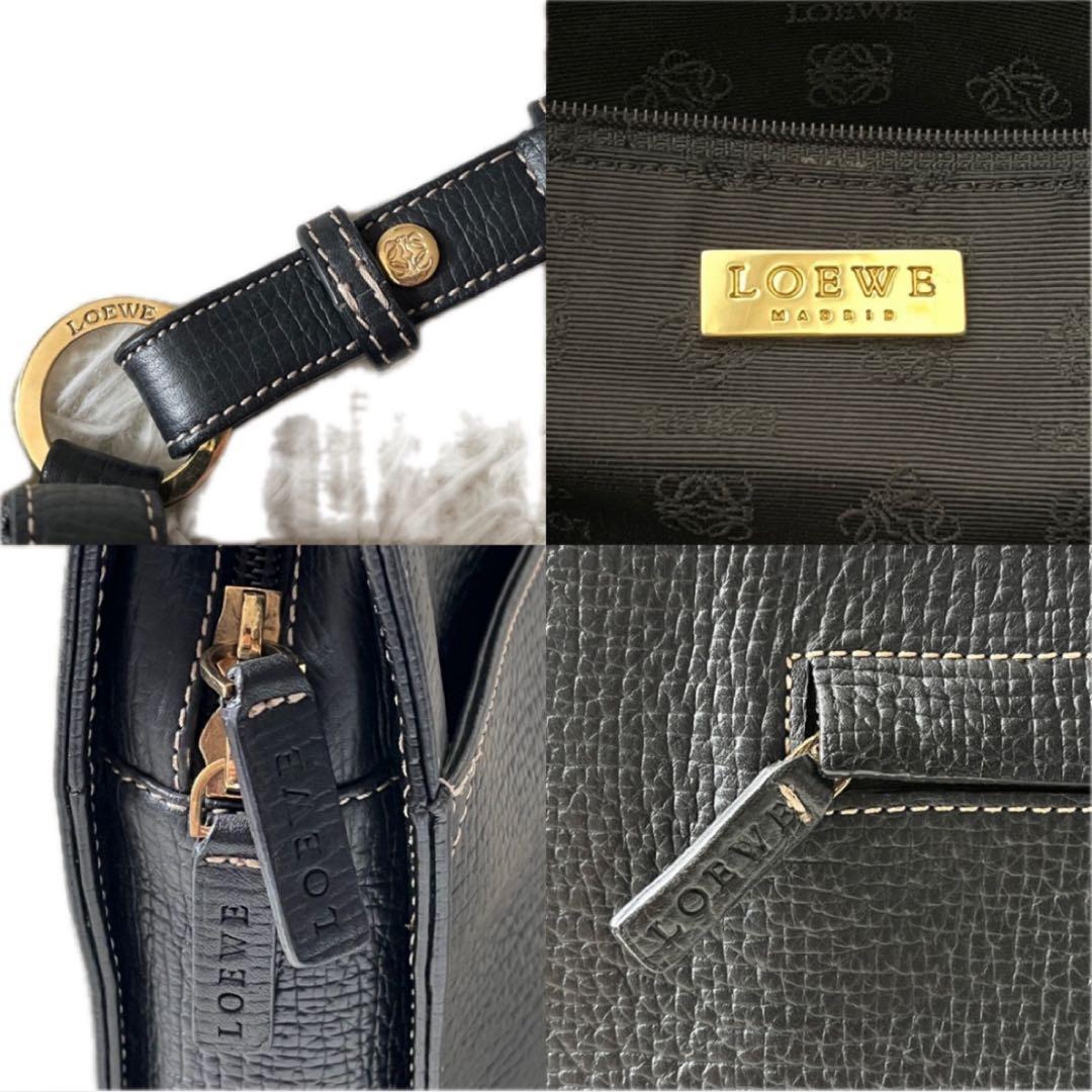 【極美品 専用袋付】ロエベ ビジネス トート バッグ レザー A4 シボ革 高級