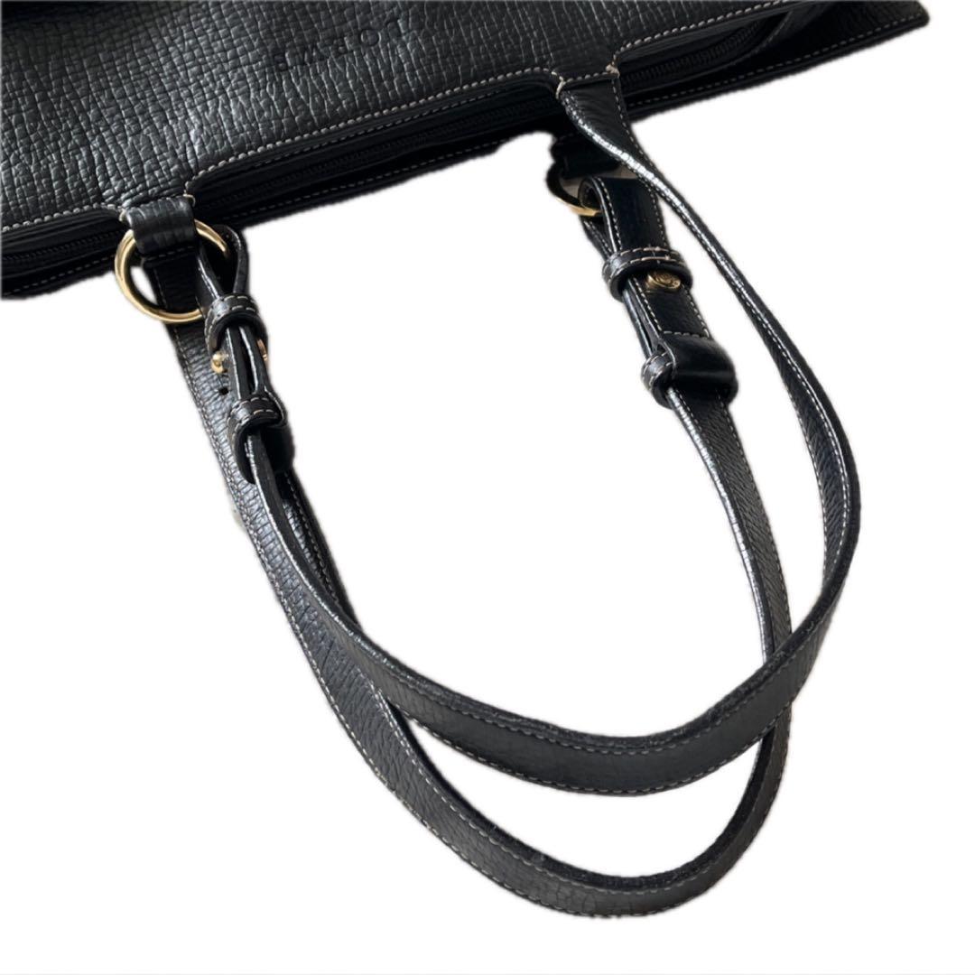 【極美品 専用袋付】ロエベ ビジネス トート バッグ レザー A4 シボ革 高級