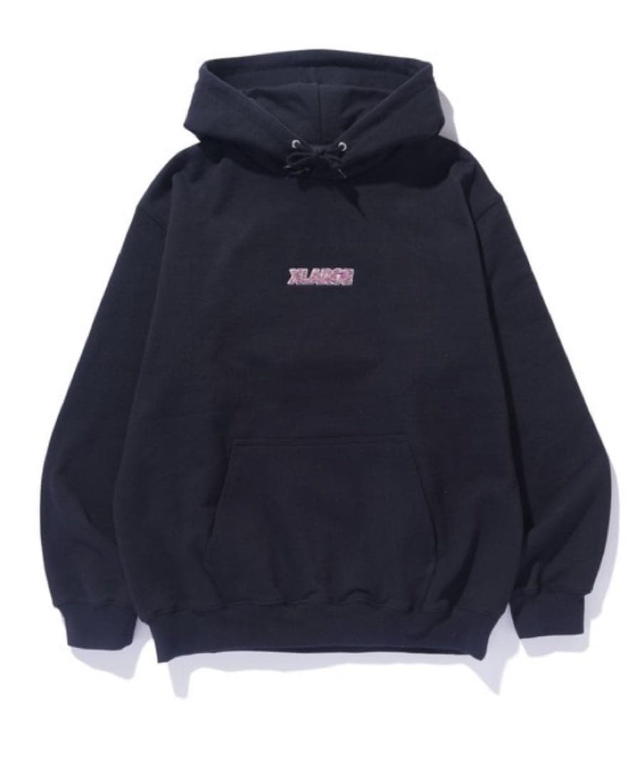 XLARGE ブラック フード付きパーカー
