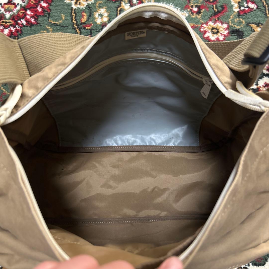 PORTER BEAT ショルダーバッグ ベージュ 大容量