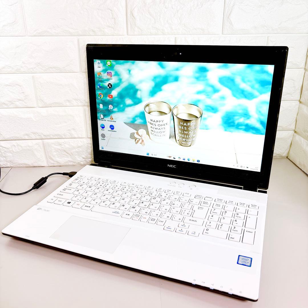 SSDで快適✨メモリ8GB カメラ フルHD 第7世代 ノートパソコン NEC